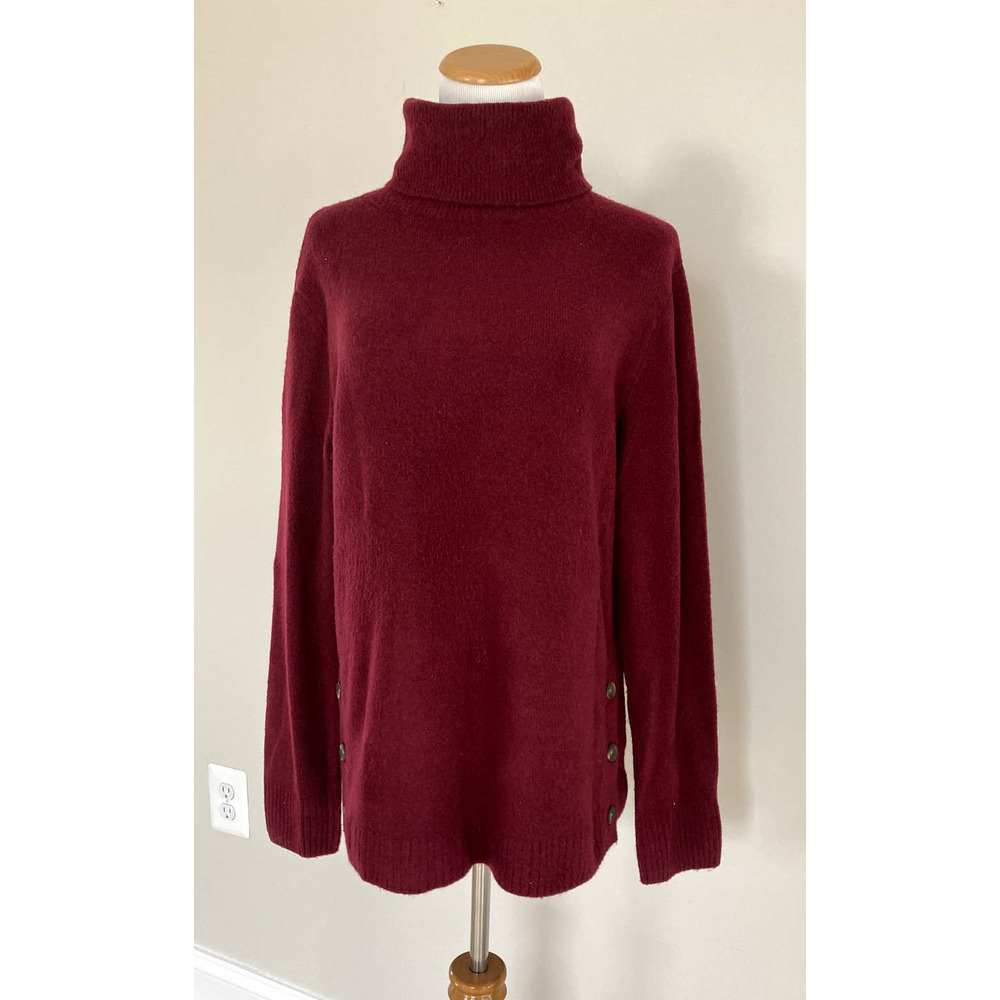 J. Crew Factory Button Turtleneck in Extra-soft Yarn Size S - Picture 3 of 7